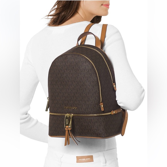 Michael Kors NWOT never used mini backpack, one size, brown - Picture 1 of 10